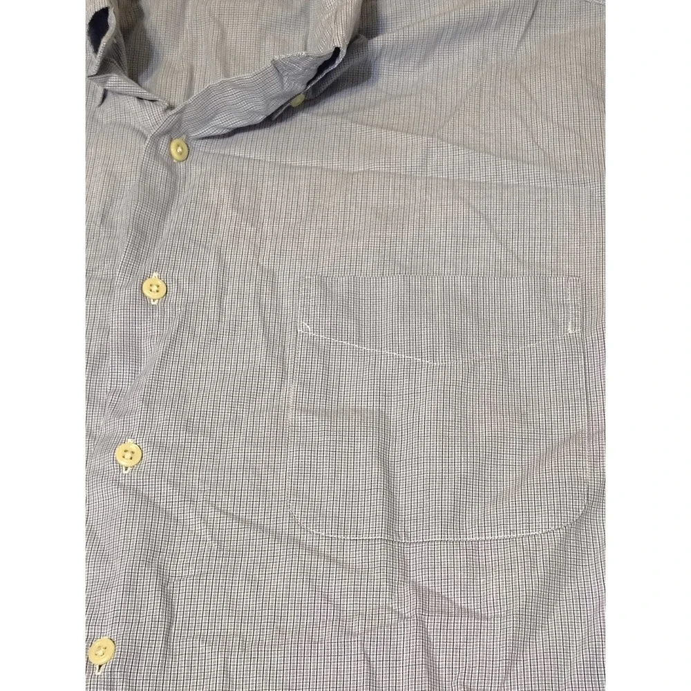 Lauren Ralph Lauren Mens Dress Shirt Blue Gingham Check Cotton Size 17‎ 32/33 11